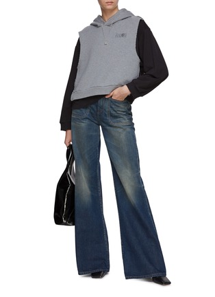 Figure View - Click To Enlarge - MM6 MAISON MARGIELA - Panelled Hoodie