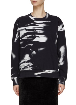 Main View - Click To Enlarge - MM6 MAISON MARGIELA - Brush Paint Logo Sweatshirt