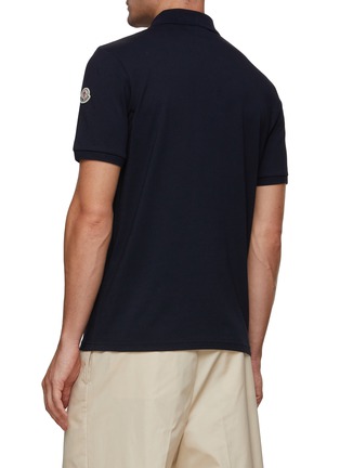 Back View - Click To Enlarge - MONCLER - Chest Logo Print Polo Shirt