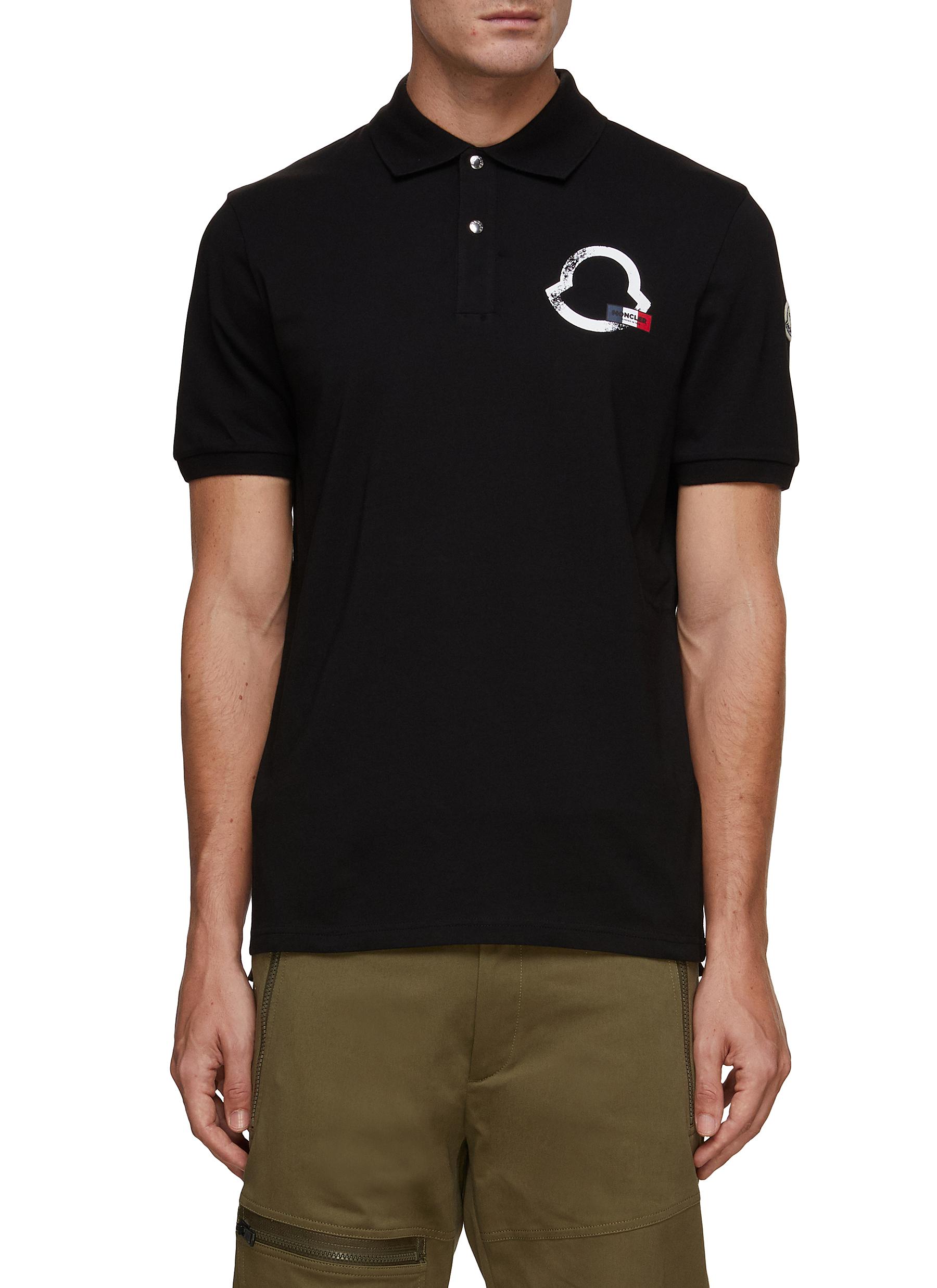 MONCLER | Faded Logo Polo Shirt | Men | Lane Crawford