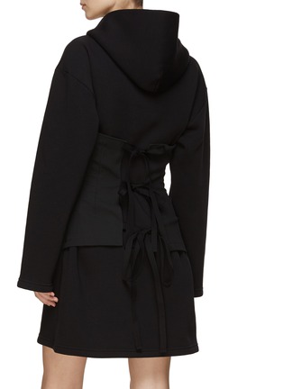 Back View - Click To Enlarge - MM6 MAISON MARGIELA - Corset Hooded Mini Dress