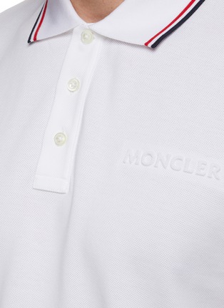  - MONCLER - Logo Embroidery Cotton Polo Shirt