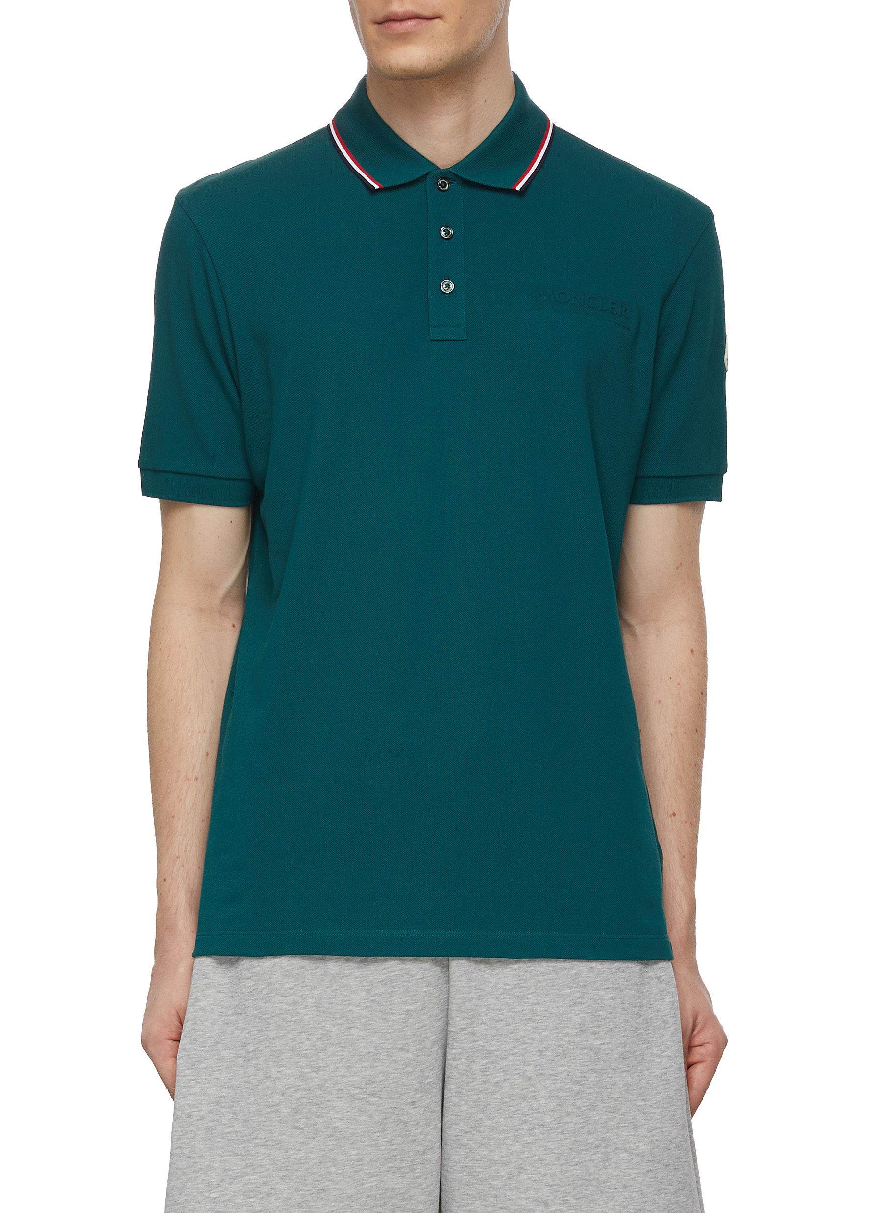 Stripe Collar Detail Polo Shirt