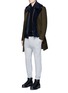 Figure View - Click To Enlarge - SACAI - Shearling underlay wool military coat