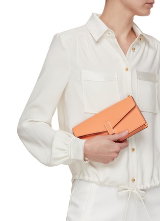 Figure View - Click To Enlarge - VALEXTRA - Iside Leather Clutch With Chain