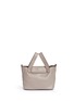 Back View - Click To Enlarge - 71172 - 'Thela' mini pebbled leather trapeze tote