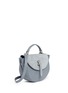 Front View - Click To Enlarge - 71172 - 'Ortensia' suede flap leather saddle bag