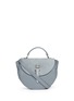 Main View - Click To Enlarge - 71172 - 'Ortensia' suede flap leather saddle bag
