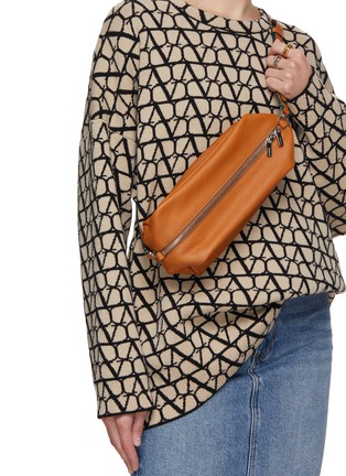 Figure View - Click To Enlarge - VALEXTRA - Large Origami Leather Shoulder Bag