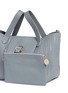 Detail View - Click To Enlarge - 71172 - 'Thela' medium woven effect leather trapeze tote