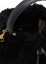 Detail View - Click To Enlarge - ANYA HINDMARCH - Eyes Drawstring Shearling Crossbody Bag