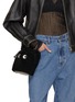 Front View - Click To Enlarge - ANYA HINDMARCH - Eyes Drawstring Shearling Crossbody Bag