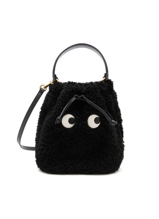 ANYA HINDMARCH | Eyes Drawstring Shearling Crossbody Bag