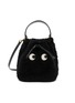 Main View - Click To Enlarge - ANYA HINDMARCH - Eyes Drawstring Shearling Crossbody Bag