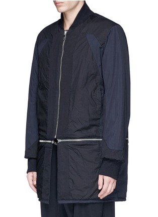 Detail View - Click To Enlarge - SIKI IM / DEN IM - Detachable hem reversible nylon leather jacket