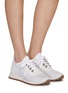 Figure View - Click To Enlarge - BRUNELLO CUCINELLI - Monili Side Tab Low Top Leather Sneakers