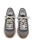 Detail View - Click To Enlarge - BRUNELLO CUCINELLI - Monili Tab Low Top Lace Up Sneakers