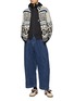 Figure View - Click To Enlarge - MONCLER - Hooded Logo Embroidered Knit Cardigan