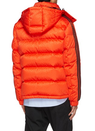 Back View - Click To Enlarge - MONCLER - x adidas Originals Alpbach Allover Logo Jacquard Puffer Jacket
