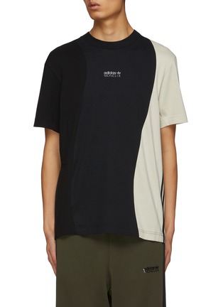 Main View - Click To Enlarge - MONCLER - x adidas Originals Contrast Panel Cotton T-Shirt
