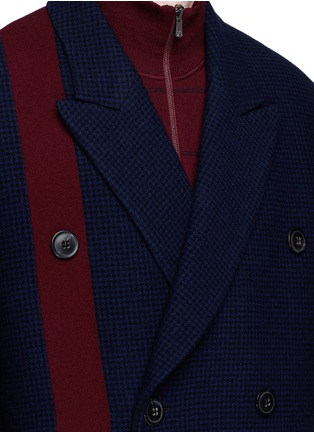 Detail View - Click To Enlarge - PAUL SMITH - Houndstooth stripe wool coat