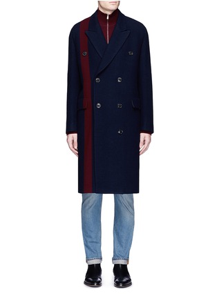 Main View - Click To Enlarge - PAUL SMITH - Houndstooth stripe wool coat