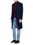 Figure View - Click To Enlarge - PAUL SMITH - Houndstooth stripe wool coat