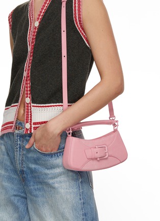 Figure View - Click To Enlarge - OSOI - Small Belted Brocle Leather Shoulder Bag
