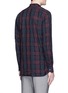 Back View - Click To Enlarge - PAUL SMITH - Check plaid crinkled cotton shirt