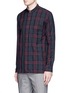 Front View - Click To Enlarge - PAUL SMITH - Check plaid crinkled cotton shirt