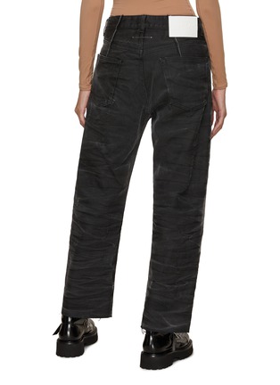 Back View - Click To Enlarge - MM6 MAISON MARGIELA - Overwashed Cropped Jeans