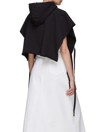 Back View - Click To Enlarge - MM6 MAISON MARGIELA - Oversized Cotton Hoodie