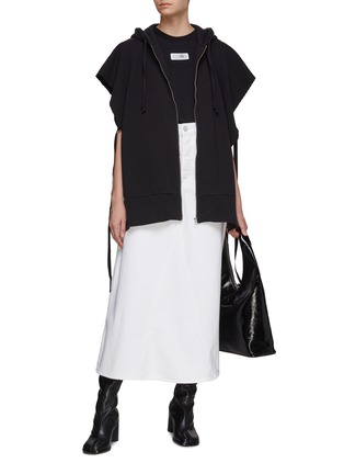 Figure View - Click To Enlarge - MM6 MAISON MARGIELA - Oversized Cotton Hoodie