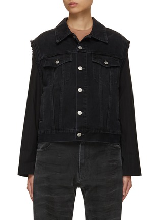 Main View - Click To Enlarge - MM6 MAISON MARGIELA - Tailored Sleeve Denim Jacket