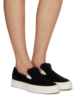 Figure View - Click To Enlarge - COMMON PROJECTS - Suede Slip-On Sneakers