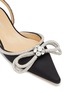 Detail View - Click To Enlarge - MACH & MACH - Crystal Embellished Bow Satin Ballerina Flats