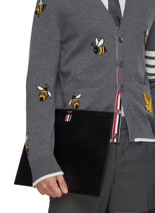 Figure View - Click To Enlarge - THOM BROWNE  - Large Leather Clutch