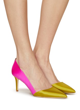 Figure View - Click To Enlarge - SJP BY SARAH JESSICA PARKER - Rampling 70 Bicoloured Satin Pumps