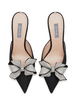 Detail View - Click To Enlarge - SJP BY SARAH JESSICA PARKER - Paley 70 Crystal Mesh Heeled Mules