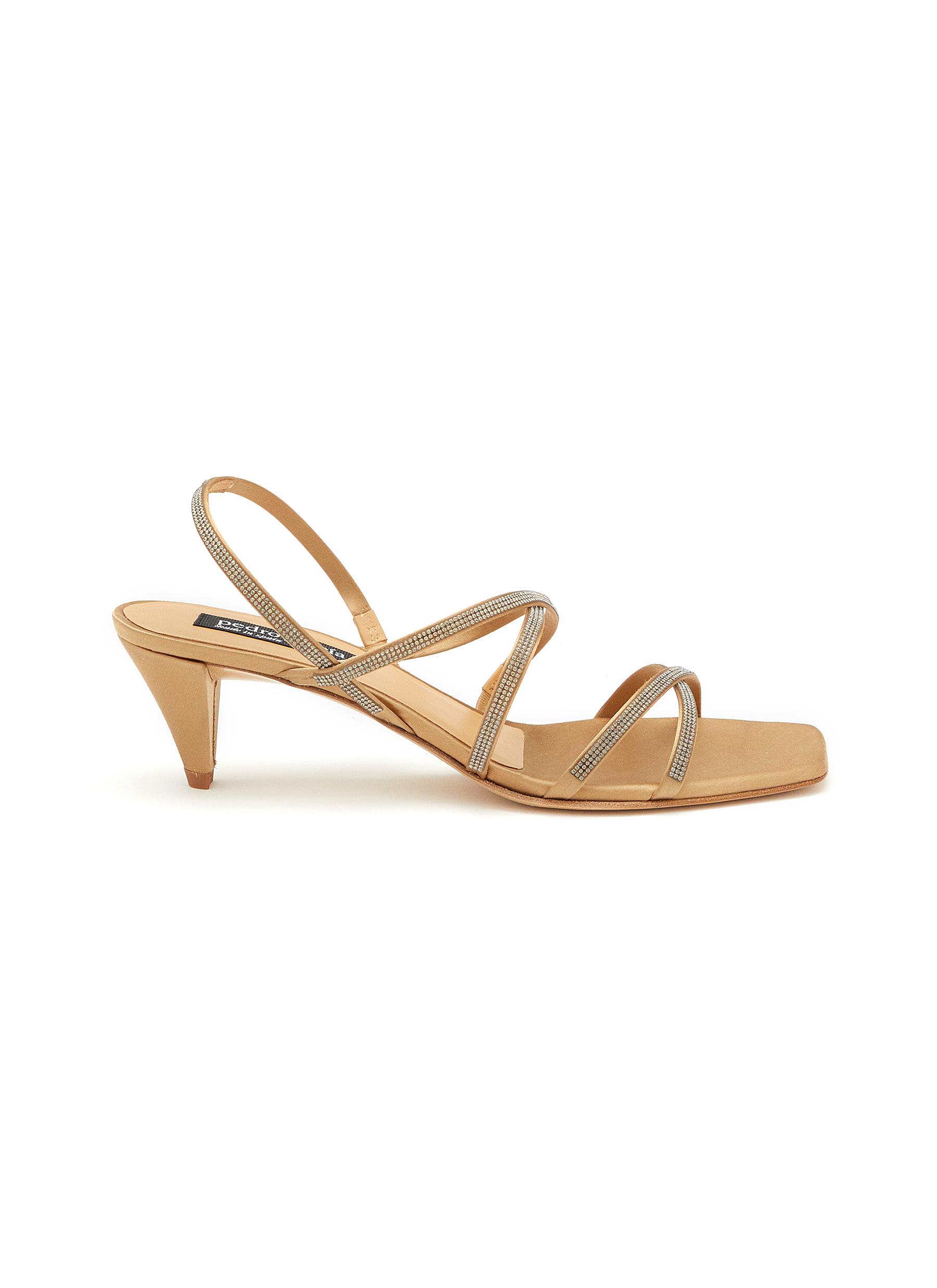 PEDRO GARCIA Aday 45 Crystal Criss Cross Sandals Women Lane