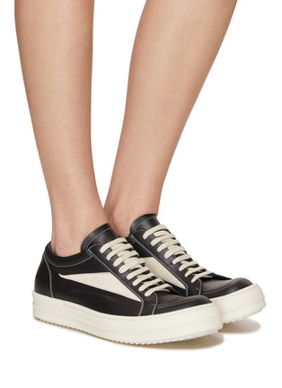 Figure View - Click To Enlarge - RICK OWENS  - Vintage Leather Low Top Sneakers