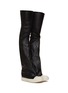 Detail View - Click To Enlarge - RICK OWENS  - Leather Knee-High Stocking Sneakers