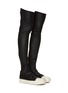 Detail View - Click To Enlarge - RICK OWENS  - Leather Knee-High Stocking Sneakers