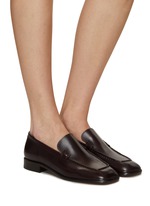 【関税込み】The Row バーガンディ Mensy ローファー 関税込☆ THE ROW Mensy leather loafers ローファー Burgundy