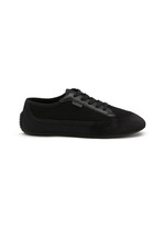 靴 the row black shoe THE ROW | Bonnie Low Top Lace Up Sneakers | BLACK | Women