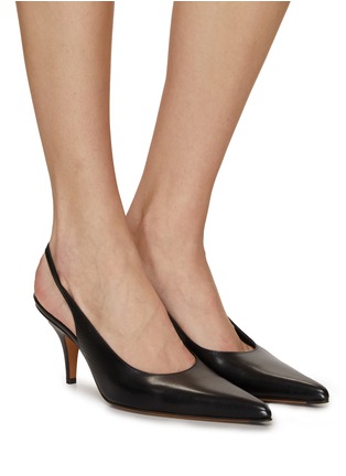 Figure View - Click To Enlarge - THE ROW - 70 Leather Singback Heels