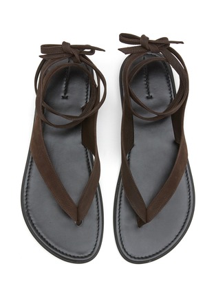 Figure View - Click To Enlarge - THE ROW - Beach Wrap Nubuck Sandals