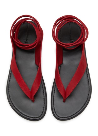 Detail View - Click To Enlarge - THE ROW - Beach Wrap Nubuk Sandals