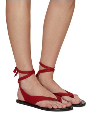 Figure View - Click To Enlarge - THE ROW - Beach Wrap Nubuk Sandals