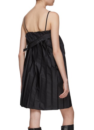 Back View - Click To Enlarge - MM6 MAISON MARGIELA - Foldover Pleated Mini Dress